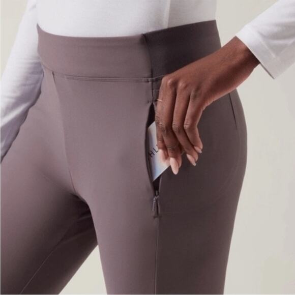 Athleta Stellar Ankle Travel Pants Gray Dusk Violet 4 - Picture 2 of 12